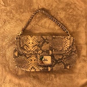 NWOT Bebe snakeskin bag
